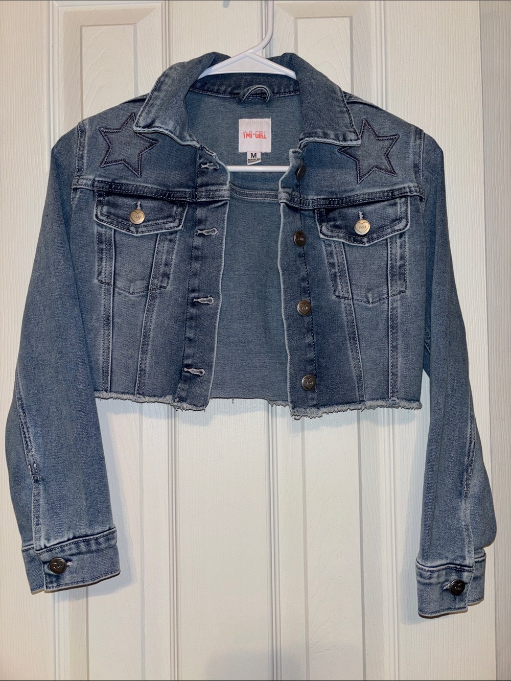 YMI Girl - Girls Cropped Denim Jacket